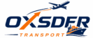 OXSDER Leather – Premium Leather Goods Brand Logo featuring modern typography with airplane and cargo ship symbols, representing quality craftsmanship, global delivery, and luxury leather accessories.